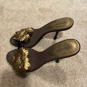 Vintage Bebe Flower Sandals - Size 7